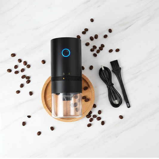 Coffee Grinder Top View with USB Cable