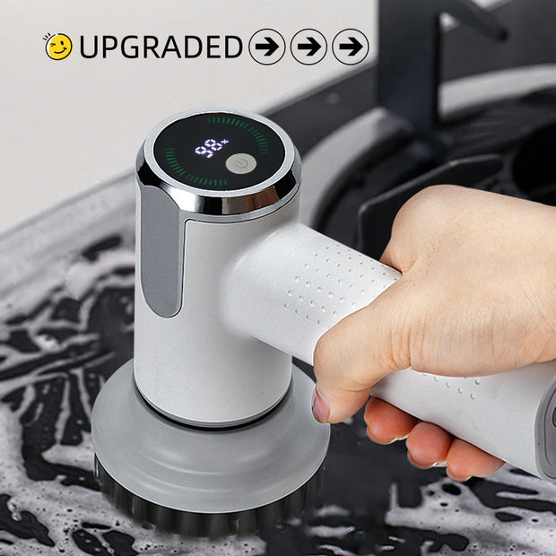 Electric Cleaning Brush with Smart Display – Multifunctional & Waterproof