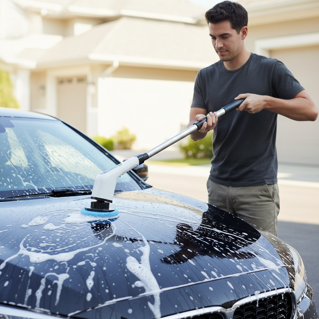mop for car drying-electric car brush