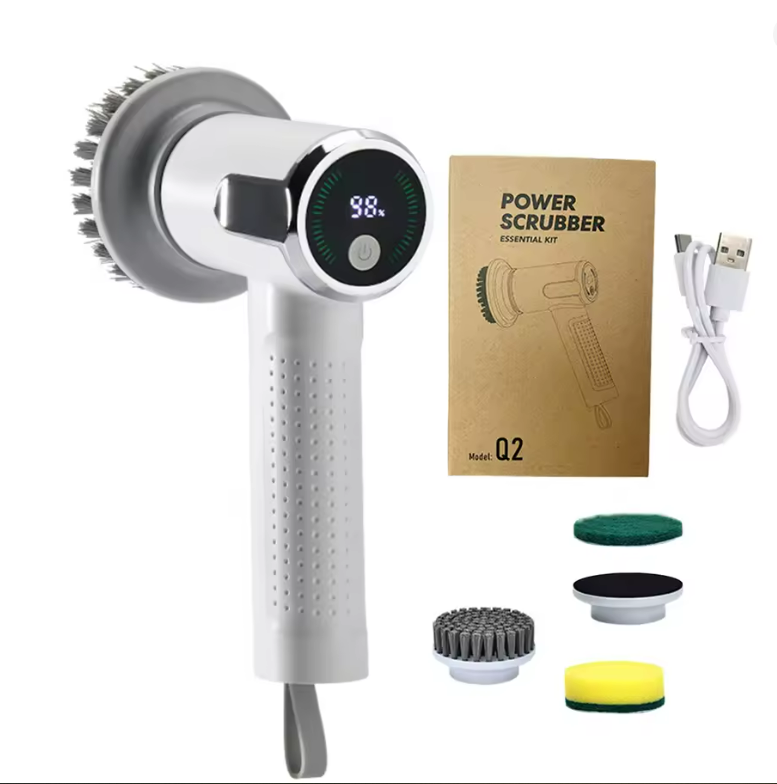 Letshome™ Electric Cleaning Brush with Smart Display – Multifunctional & Waterproof