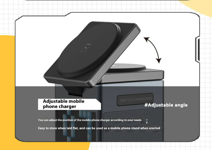 6-in-1 Wireless Charging Station \ PixelSound  - Smart Clock, Bluetooth Speaker & Fast Charger Letshome™