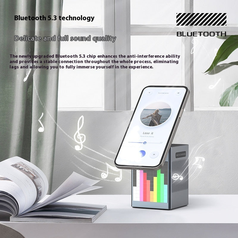 6-in-1 Wireless Charging Station \ PixelSound  - Smart Clock, Bluetooth Speaker & Fast Charger Letshome™