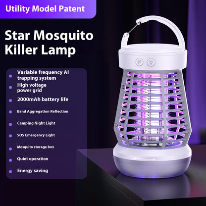 Portable Mosquito Killer Lamp -2 in 1 Rechargeable Lamp with Night Light