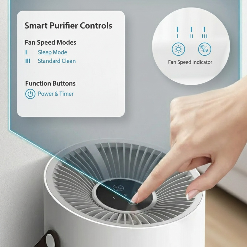 Air Purifier for Home and Car with H13 HEPA Filter, UVC