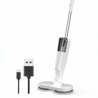 white electric floor mop